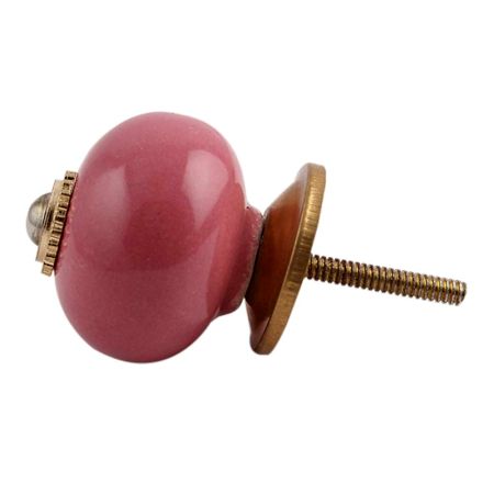 Dark Pink Golden Fitting Ceramic Drawer Knob Online